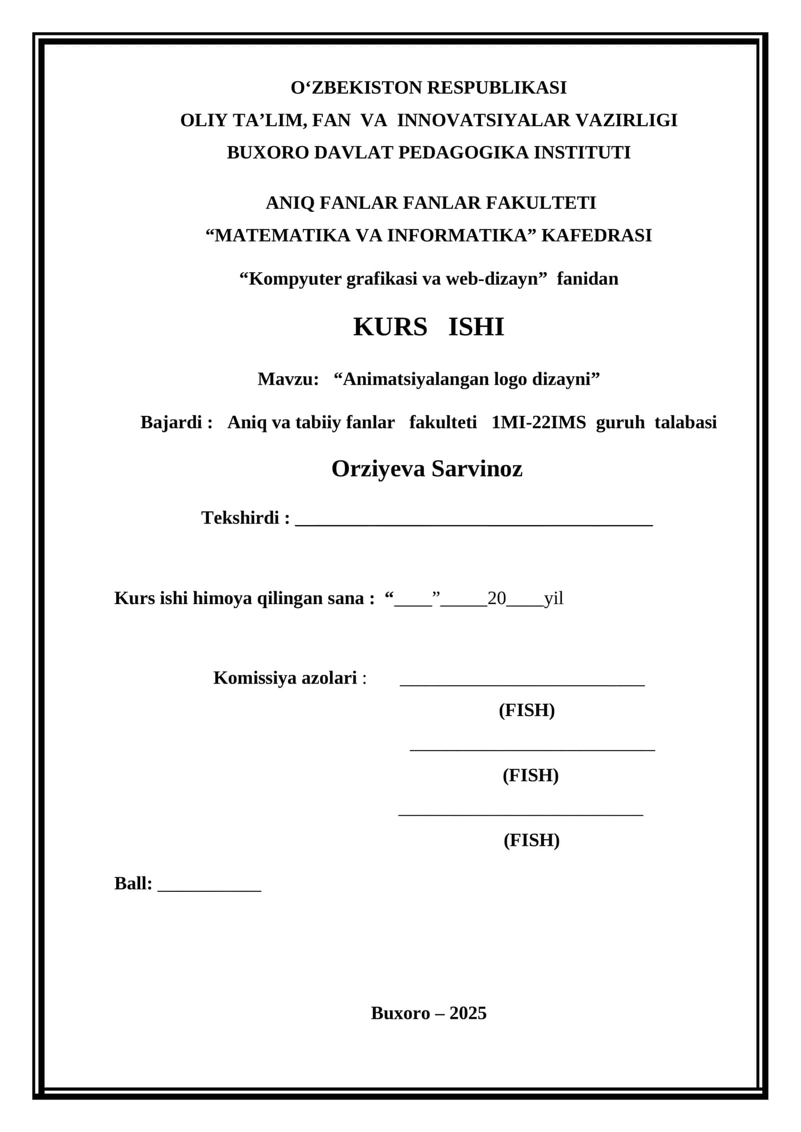 Animatsiyalangan logo dizayni 1