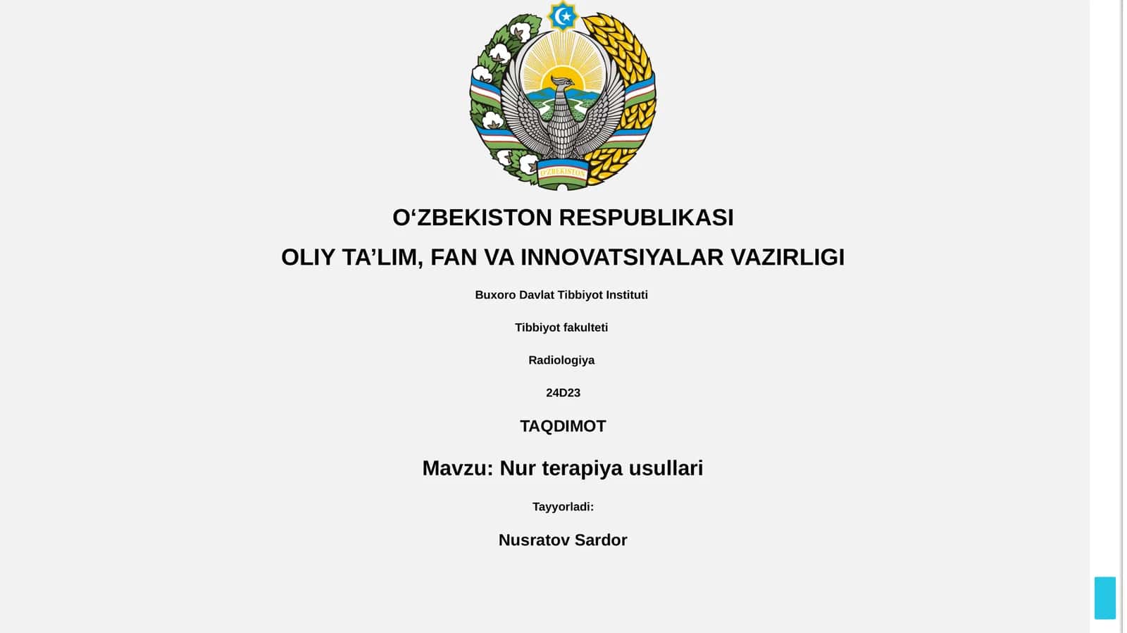 Nur terapiya usullari 1
