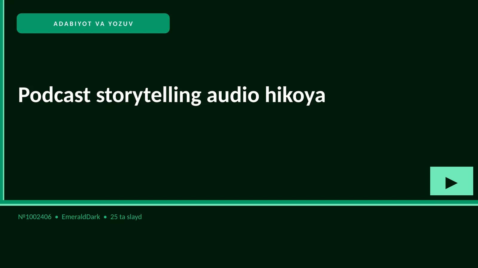 Podcast storytelling audio hikoya 1