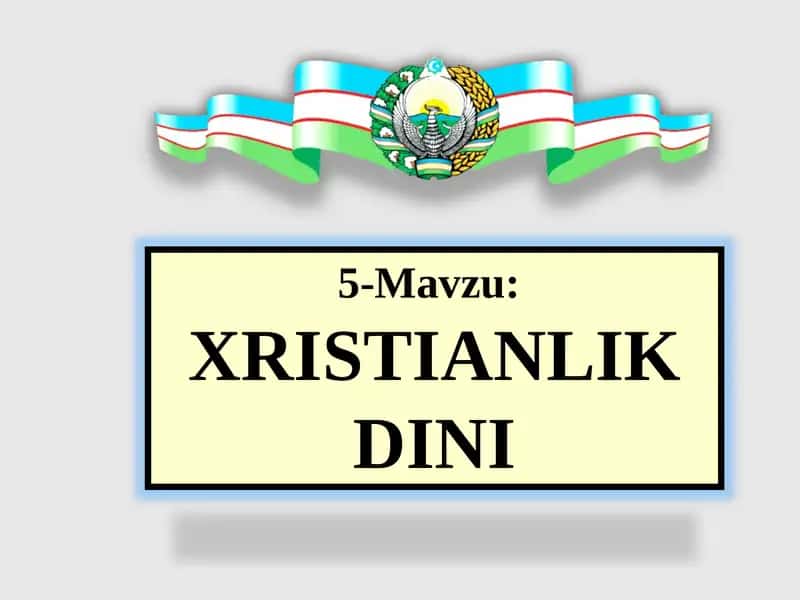 XRISTIANLIKDINI 1