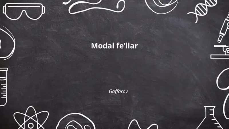 Modal feʼllar 1
