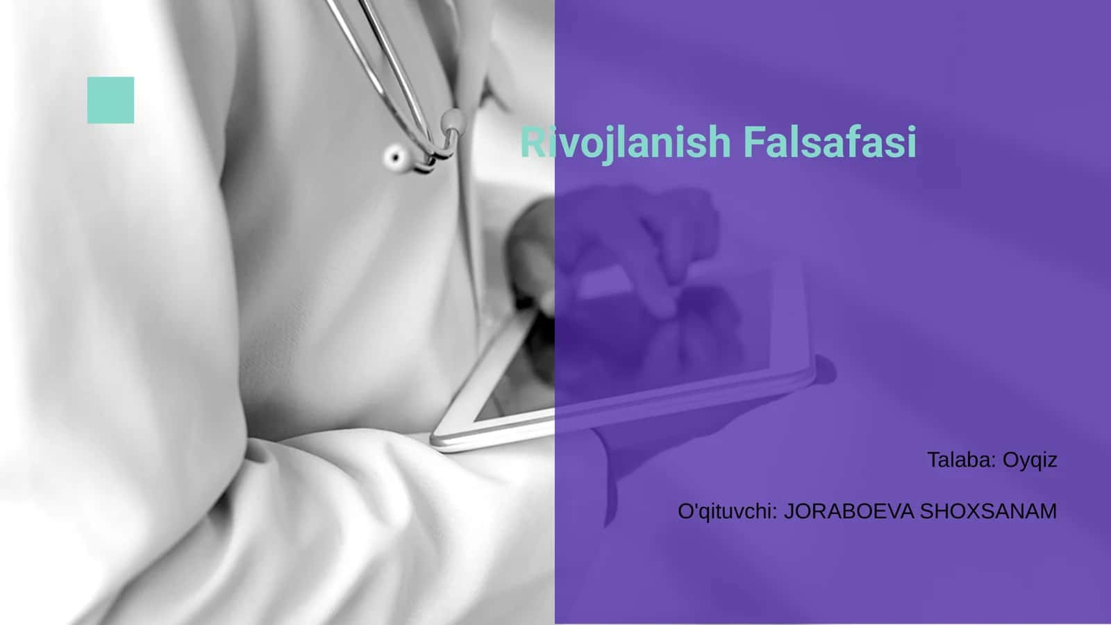 Rivojlanish Falsafasi 1