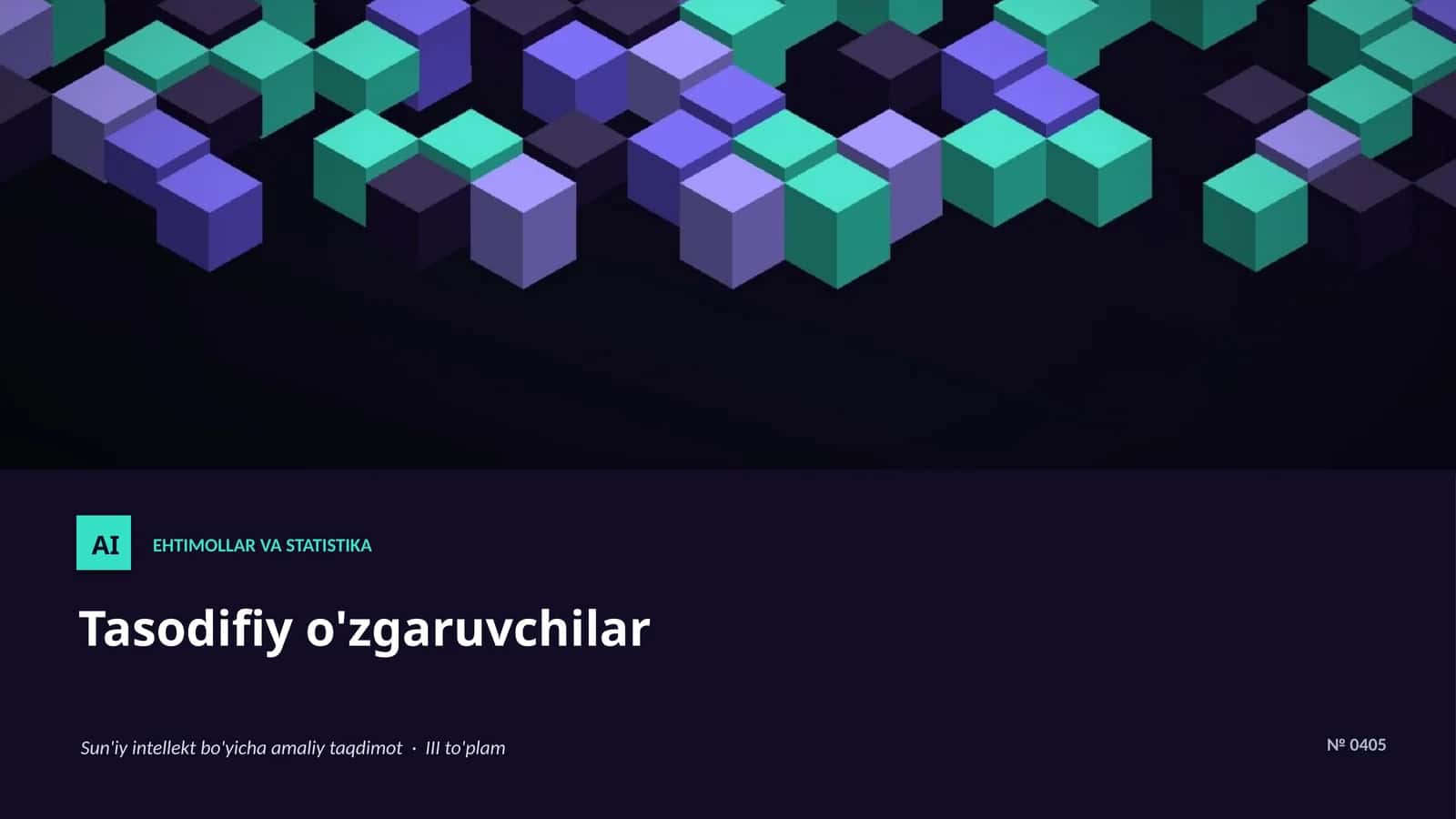 EHTIMOLLAR VA STATISTIKA 1