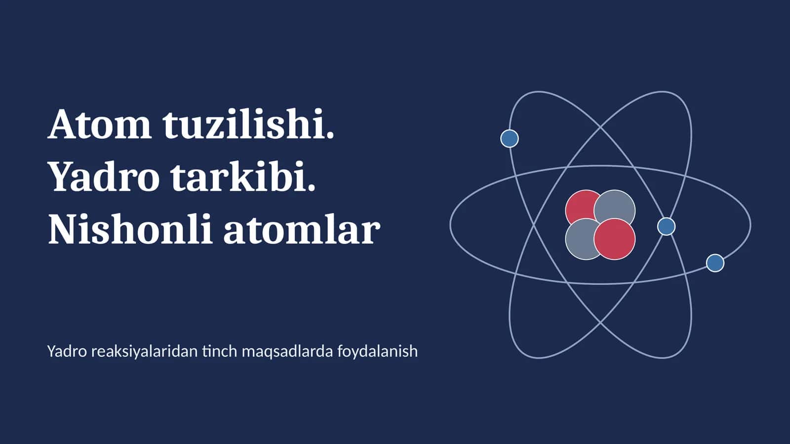 Atom tuzilishi slayd 1