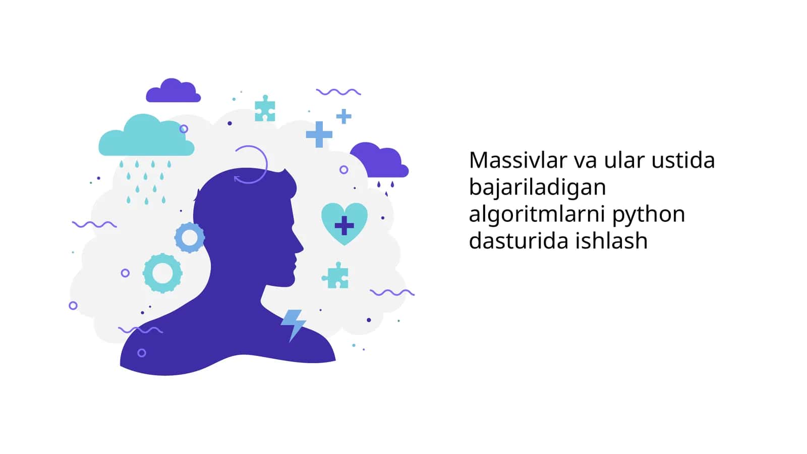 Massivlar va ular ustida bajariladigan algoritmlarni python dasturida ishlash 1