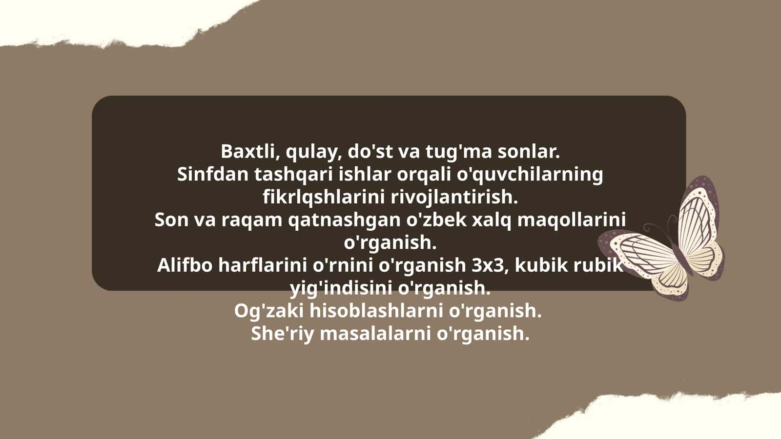Baxtli, qulay, do'st va tug'ma sonlar 1