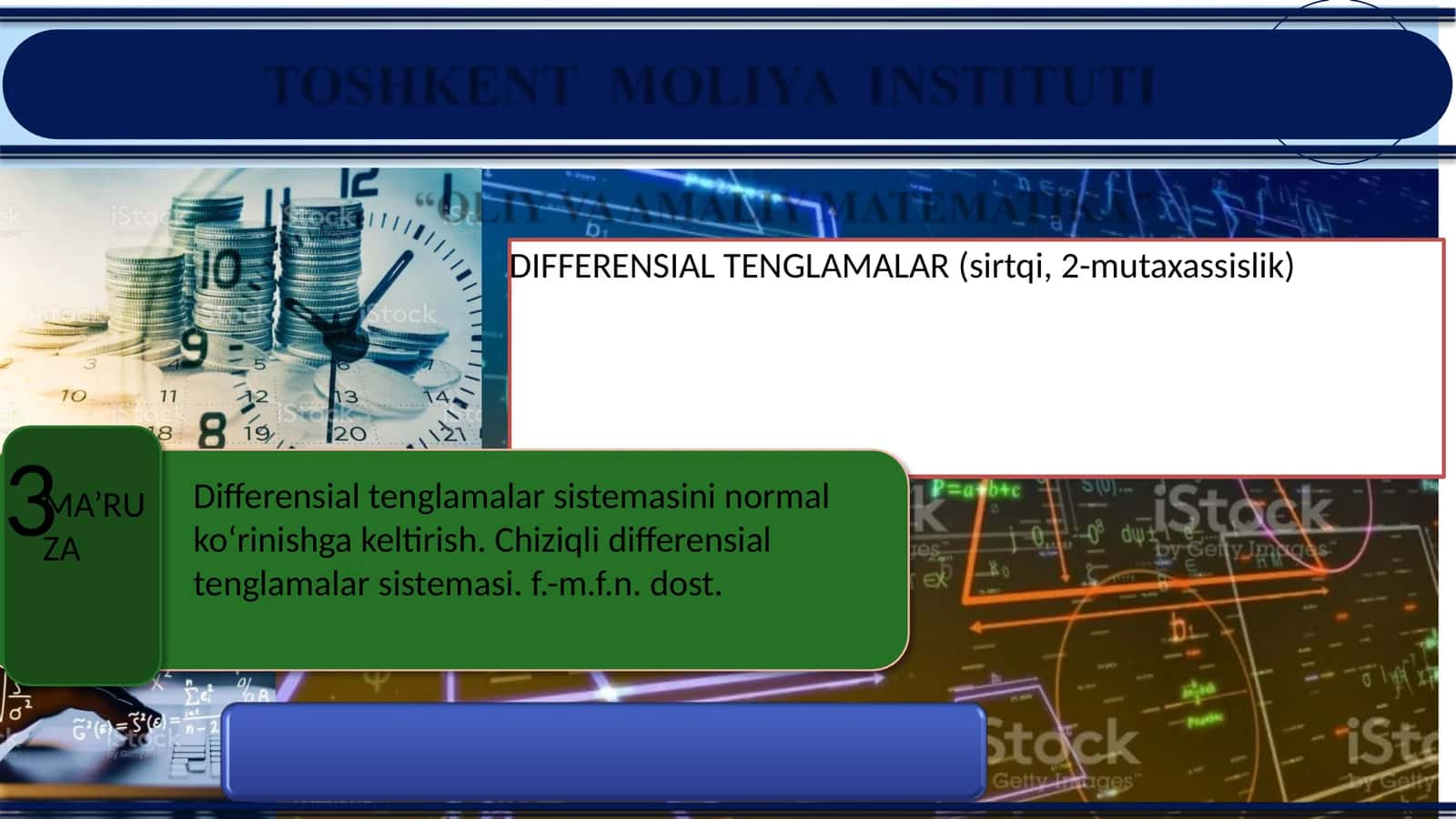 DIFFERENSIAL TENGLAMALAR 1