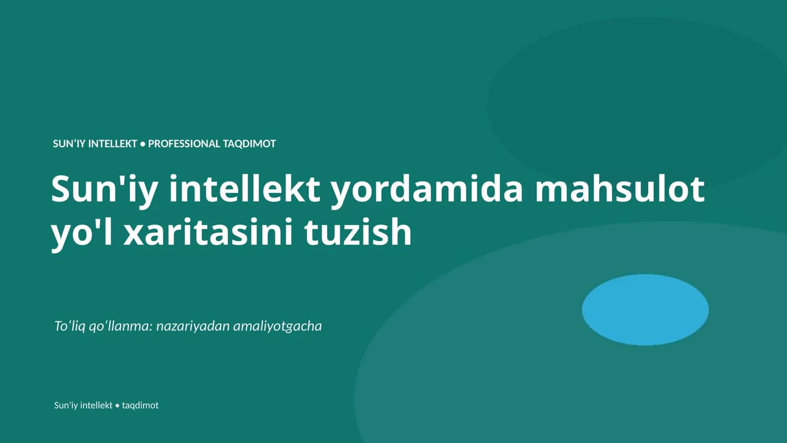 Sun'iy Intellekt va Professional Taqdimot 1