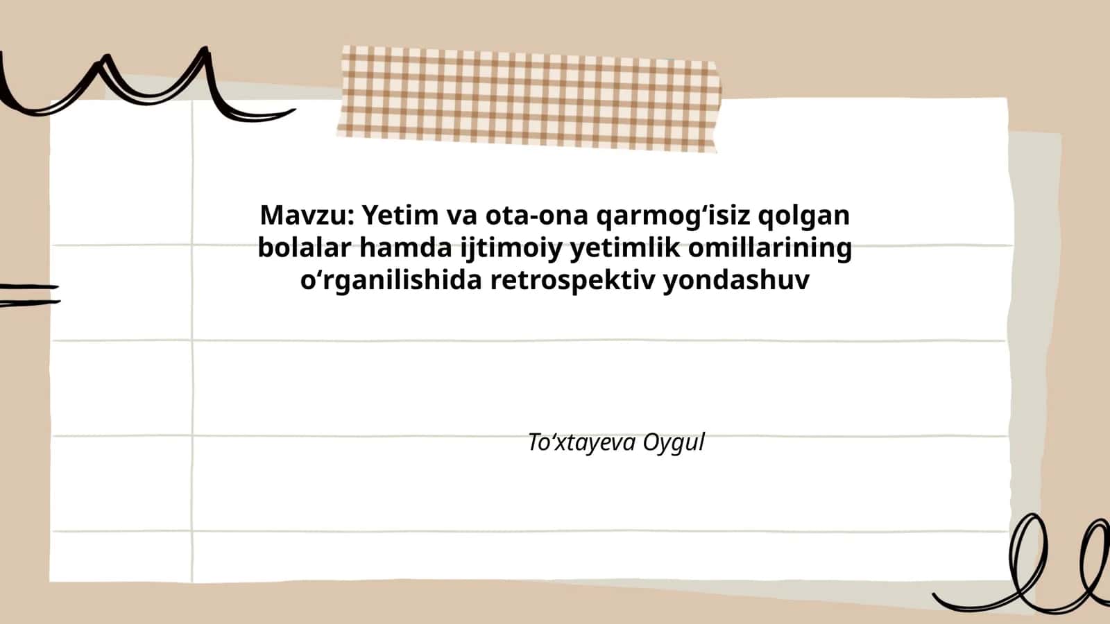 Retrospektiv Yondashuv 1