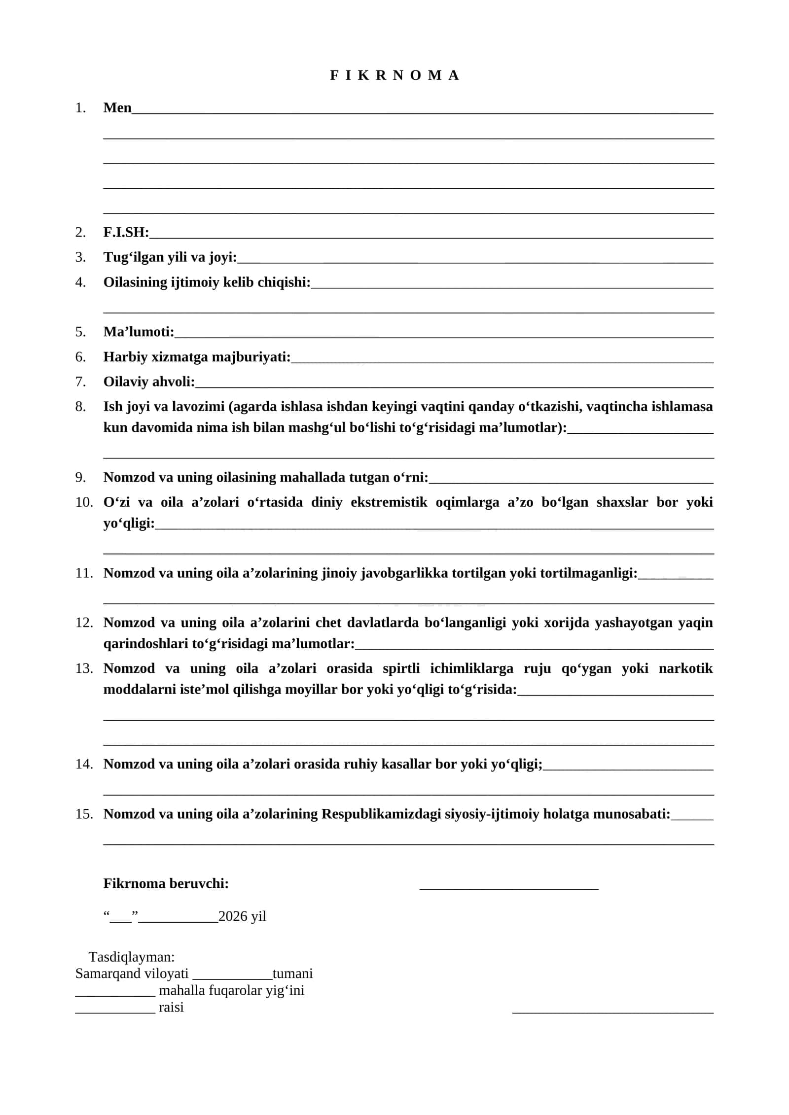 Fikrnoma lotin tilida 1