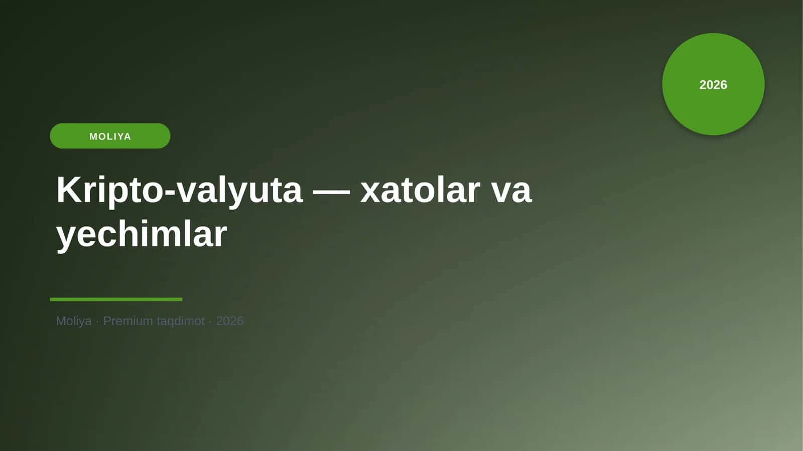 Kripto-valyuta — xatolar va yechimlar 1