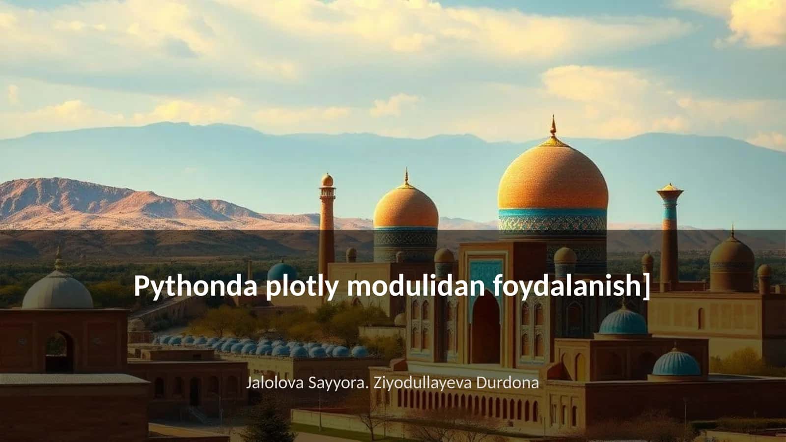Plotly modulidan foydalanish 1