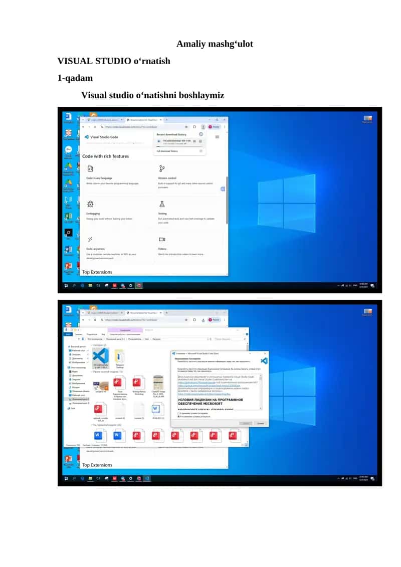 VISUAL STUDIO o‘rnatish 1