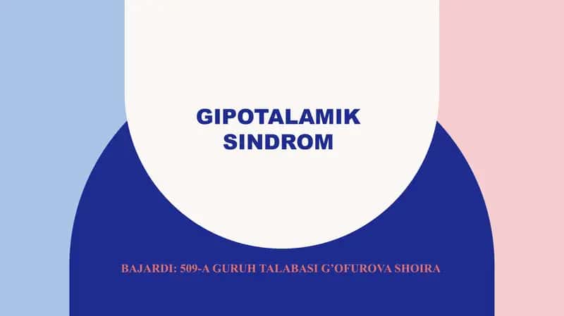 Gipotalamiksindrom 1