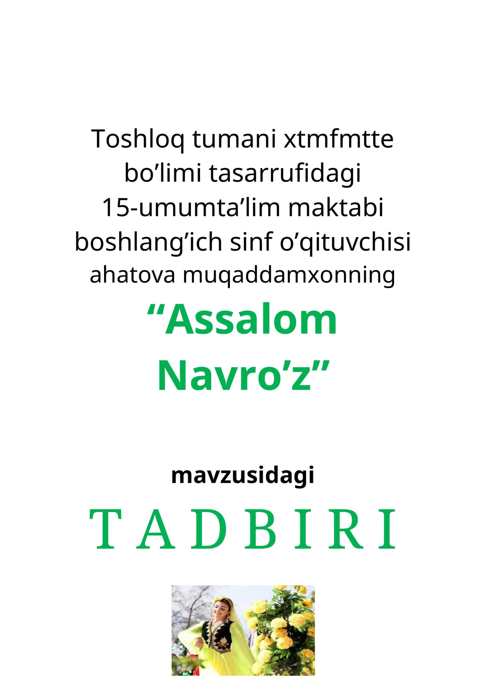 Assalom Navro’z 1