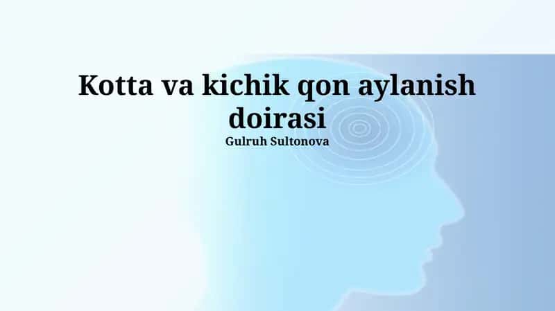 Sistem qon aylanishi 1