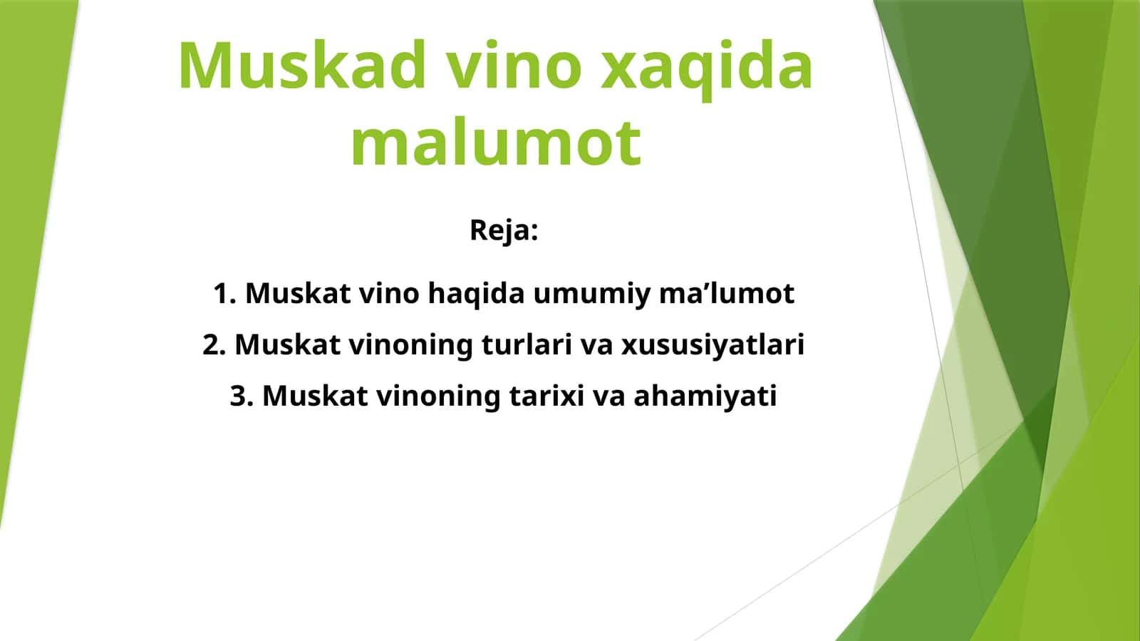Muskad vino xaqida malumot 1
