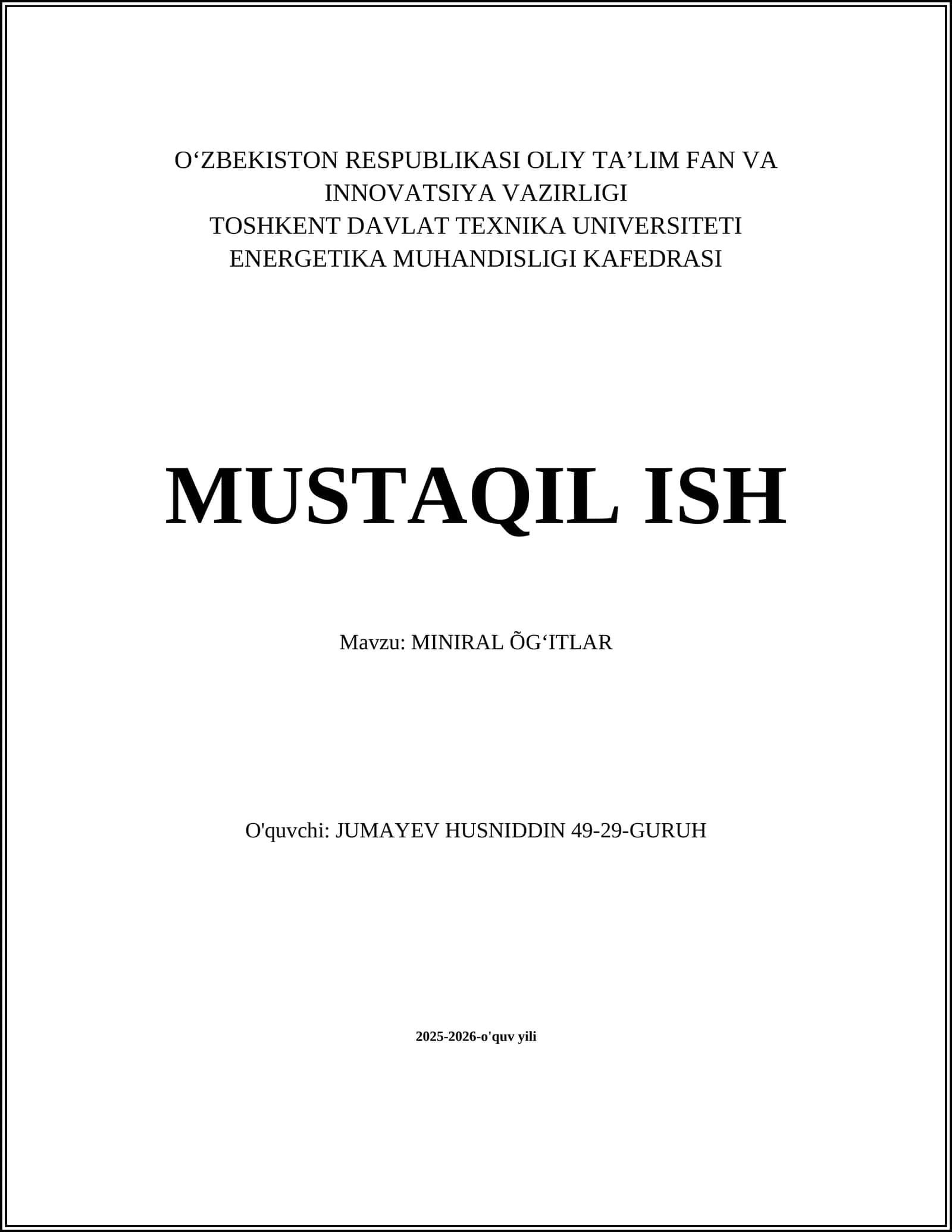 MINIRAL ÕG'ITLAR 1