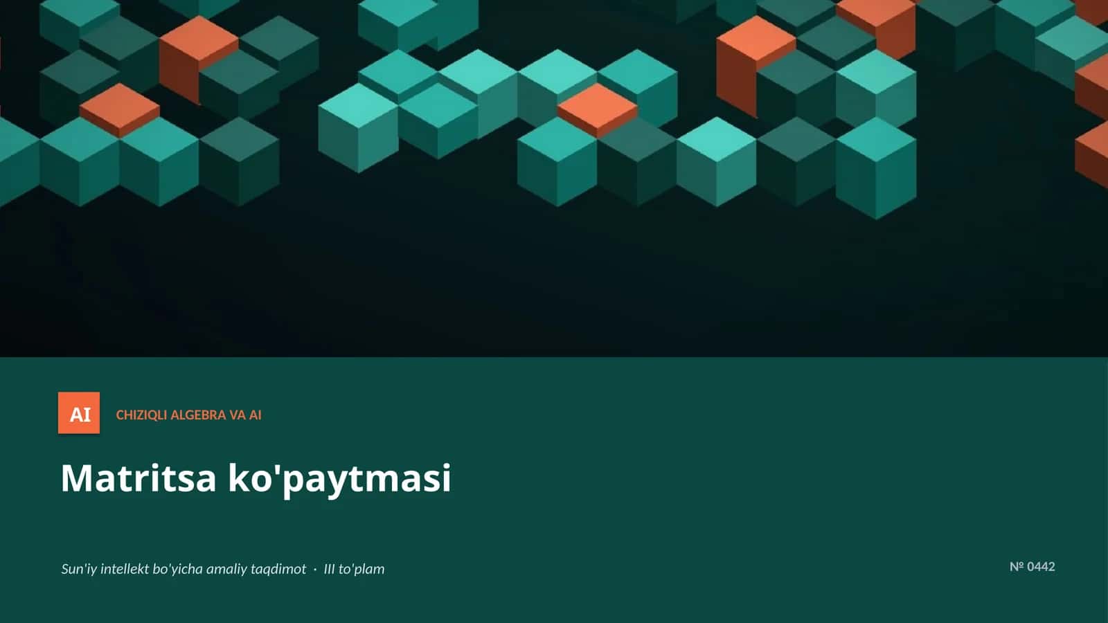 Matritsa ko'paytmasi 1