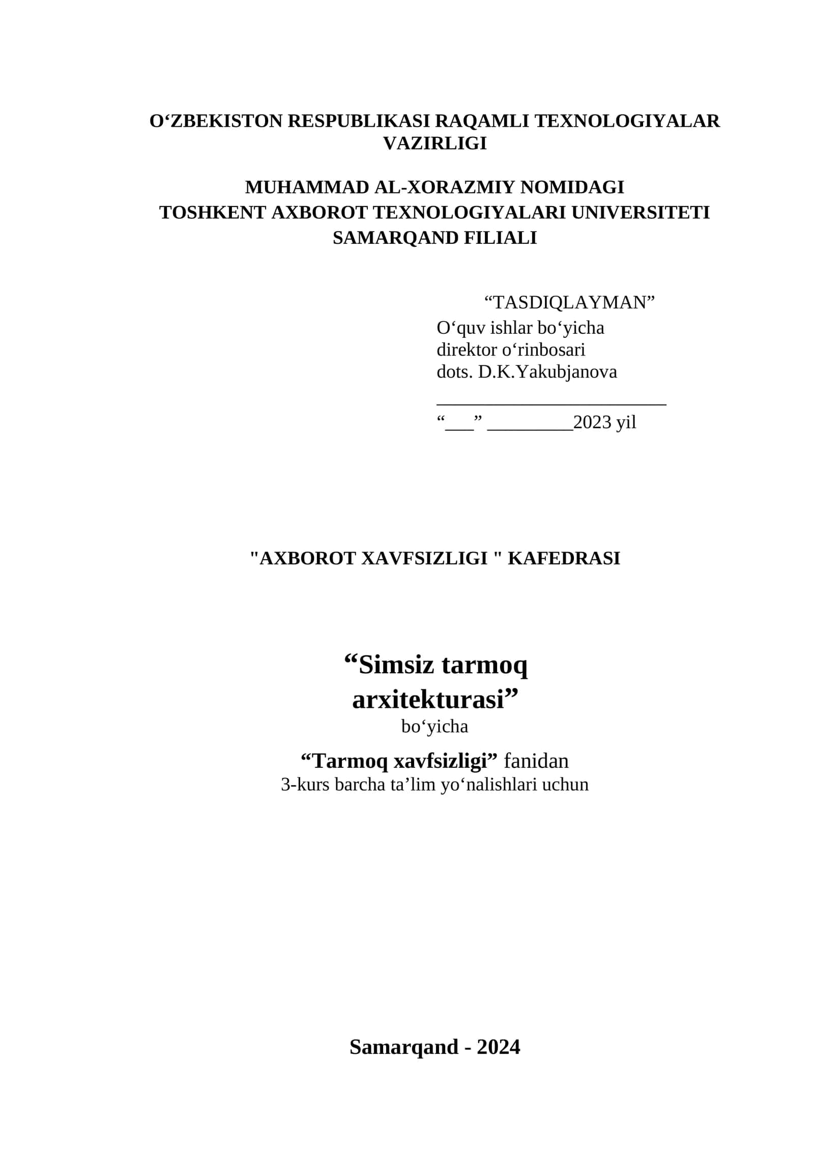 Simsiz tarmoq arxitekturasi 1