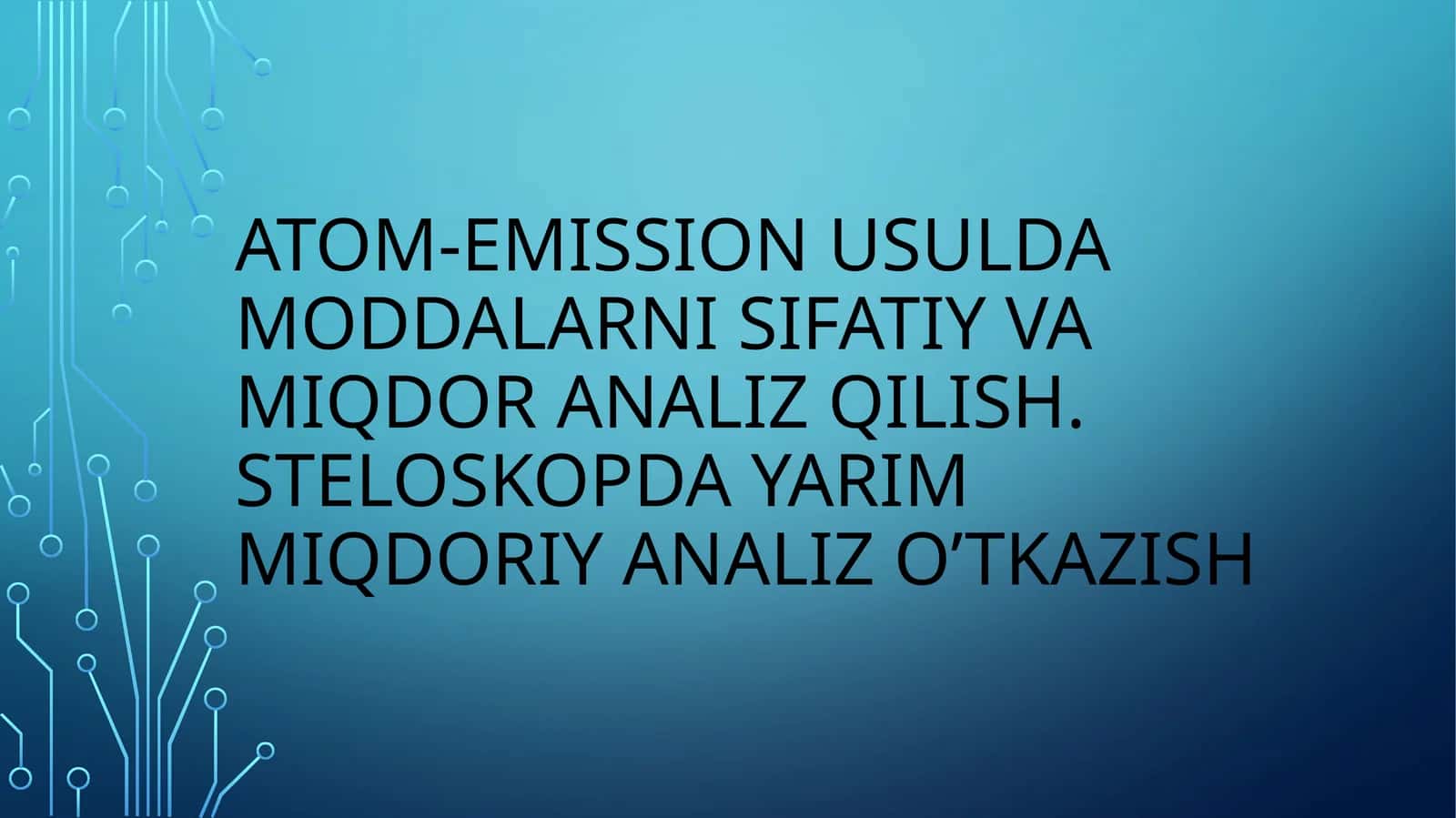 Atom-emissionspektroskopik usul 1