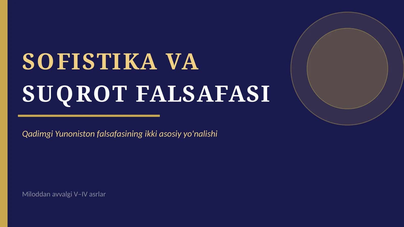 SOFISTIKA VA SUQROT FALSAFASI 1