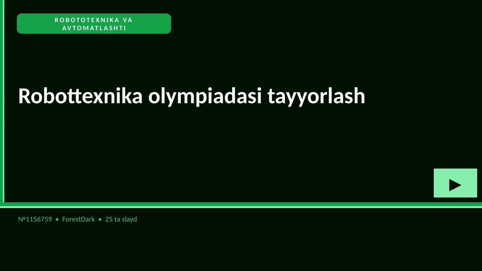 Robottexnika olympiadasi tayyorlash 1