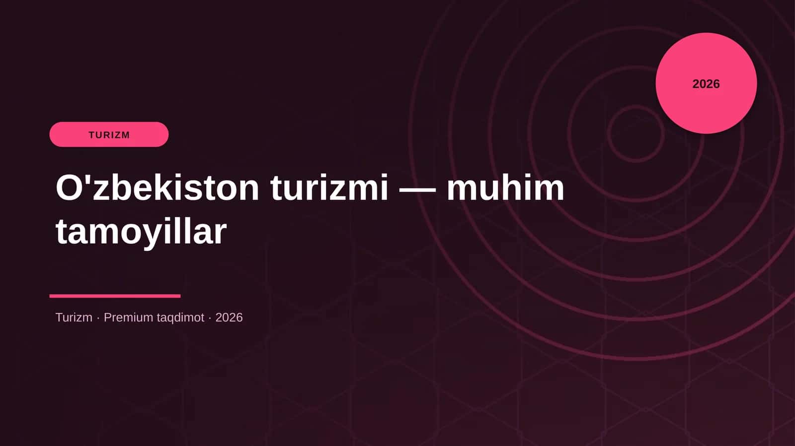 O'zbekiston turizmi — muhim tamoyillar 1