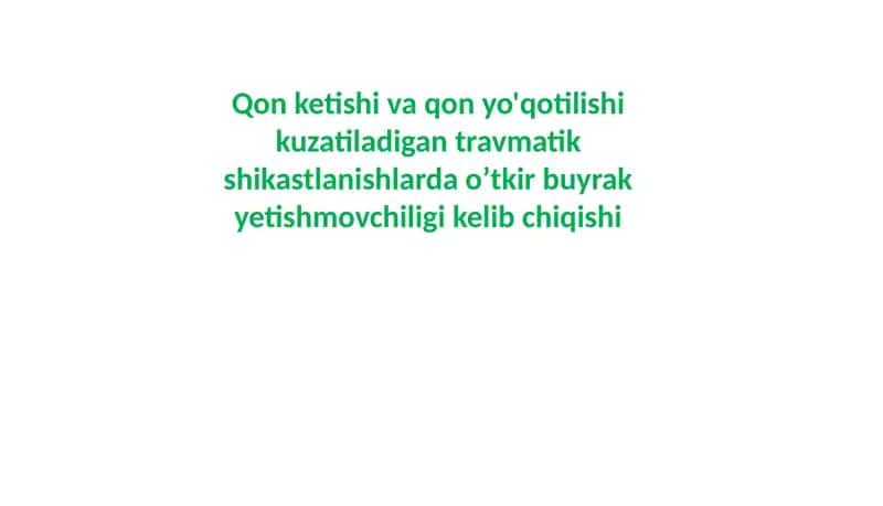 Qon Ketusish 1