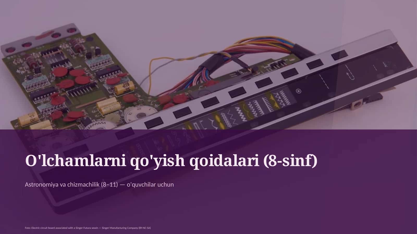 O'lchamlarni qo'yish qoidalari (8-sinf) 1