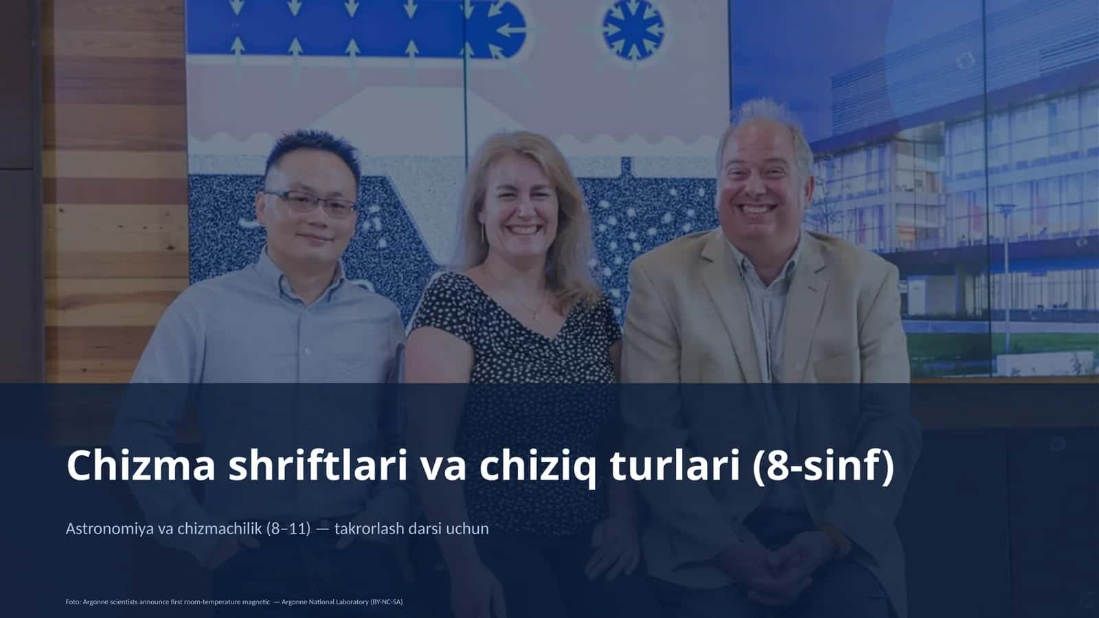 Chizma shriftlari va chiziq turlari (8-sinf) 1