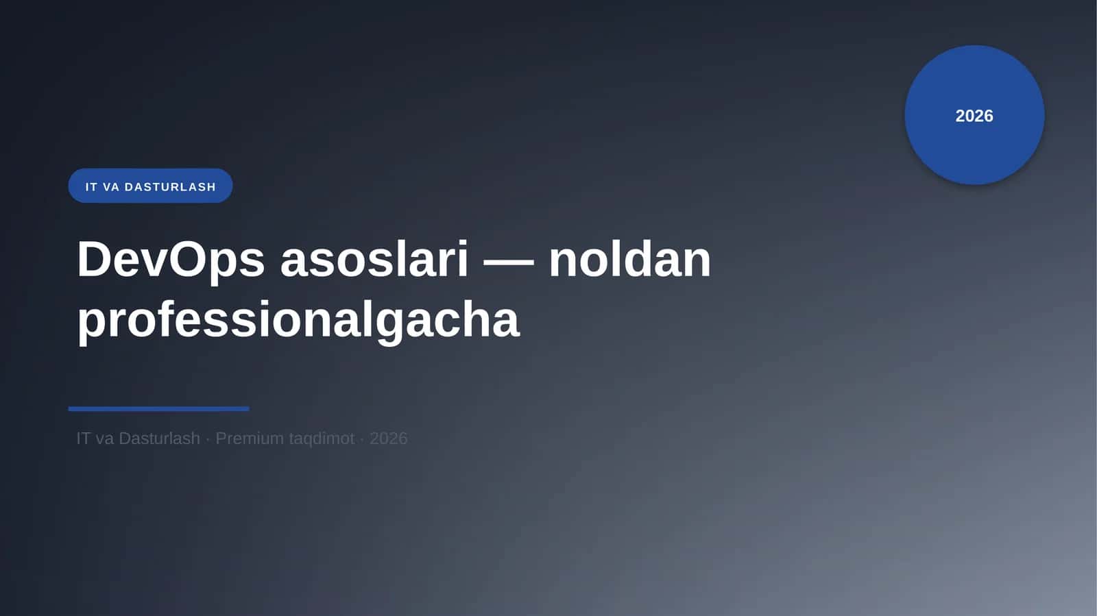 DevOps asoslari — noldan professionalgacha 1