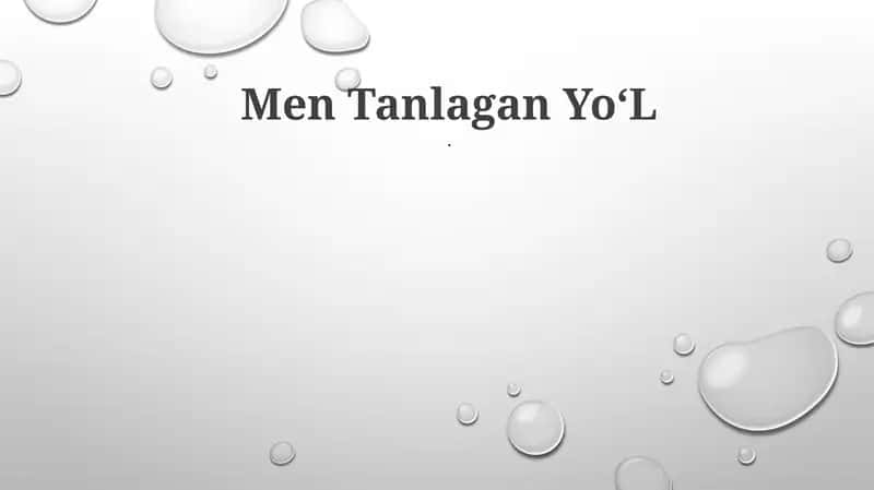 Men Tanlagan YoʻL 1