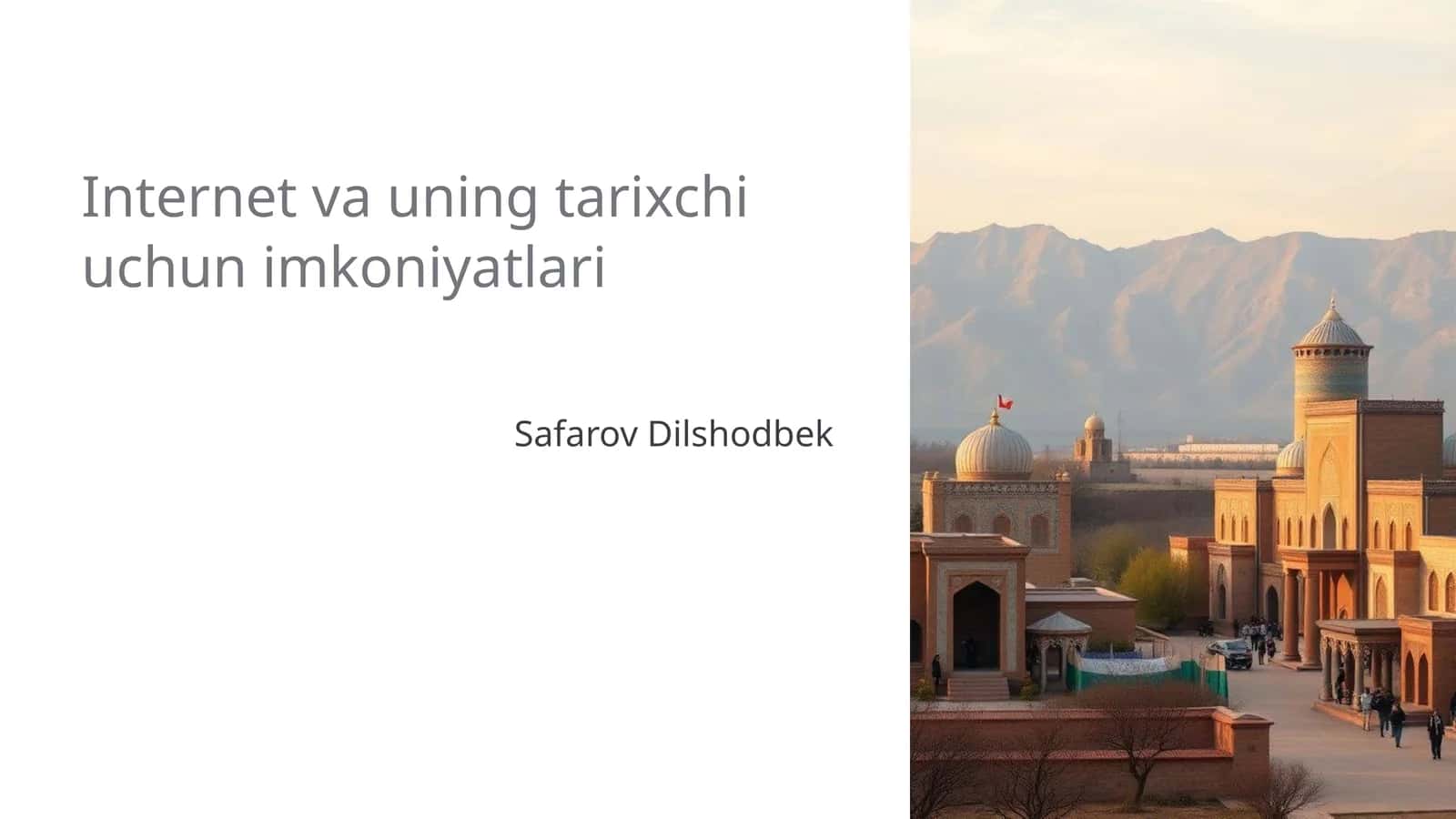 Internet va uning tarixchi uchun imkoniyatlari 1