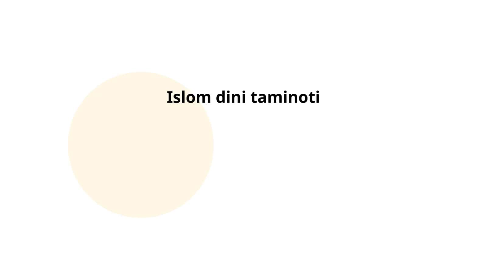 Islom dini taminoti 1