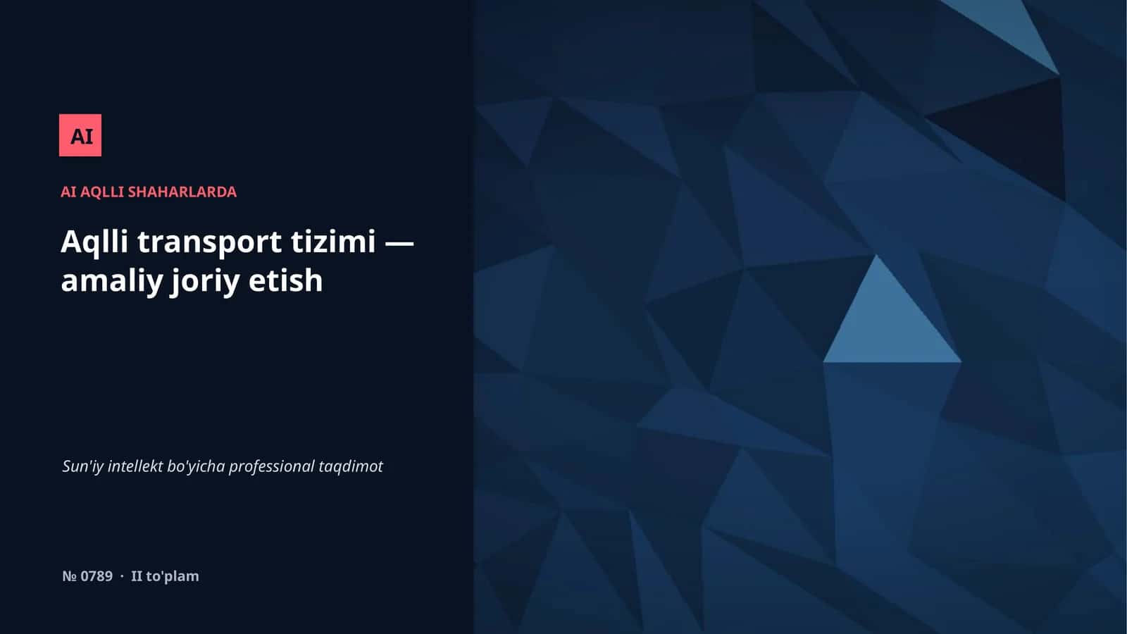 Aqlli transport tizimi 1