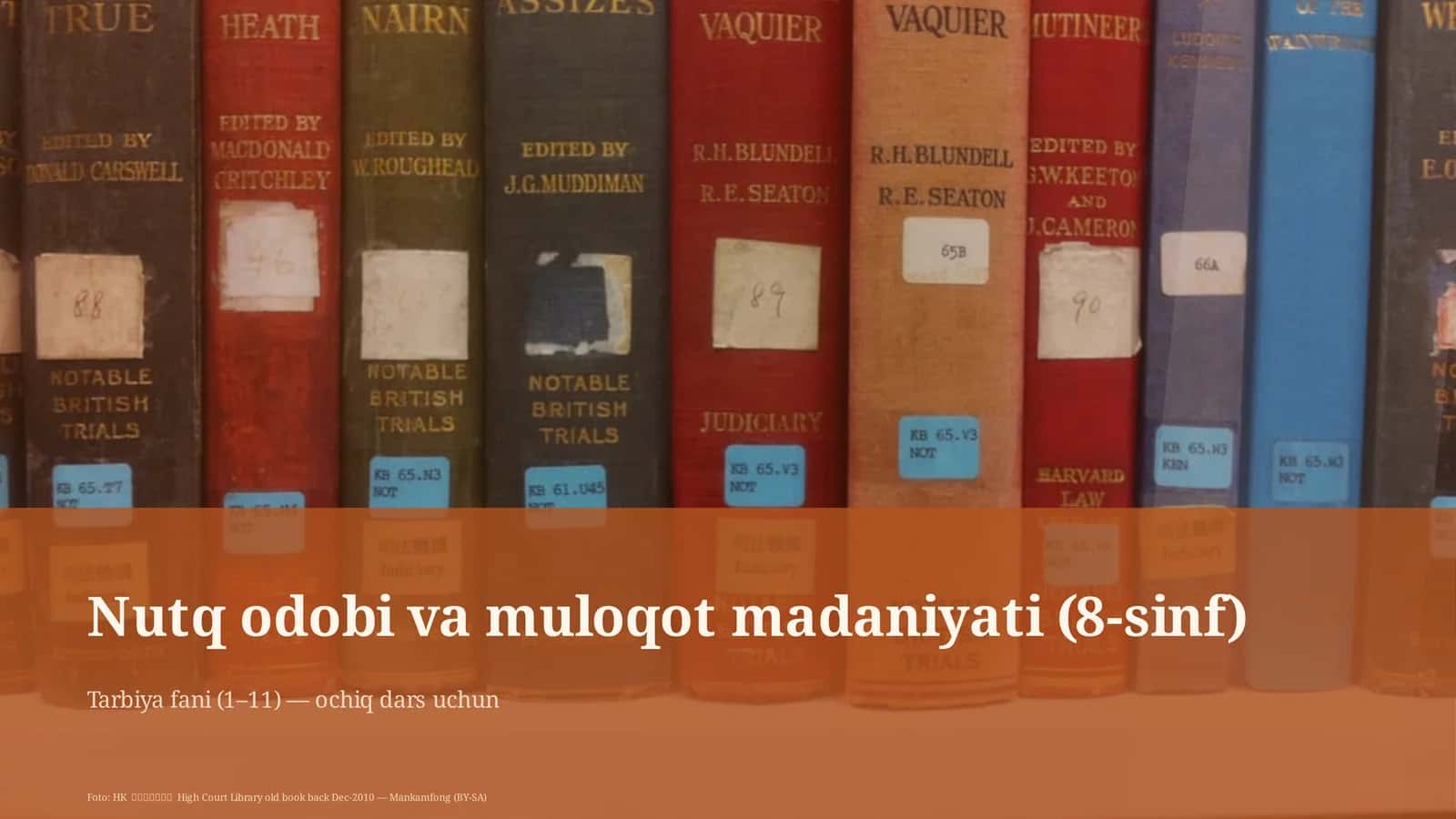 Nutq odobi va muloqot madaniyati (8-sinf) 1