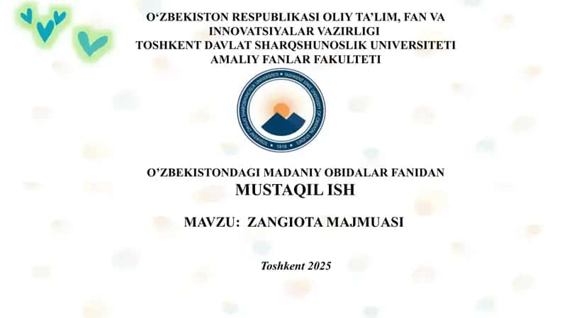 Zangiota majmuasi SLAYD 1