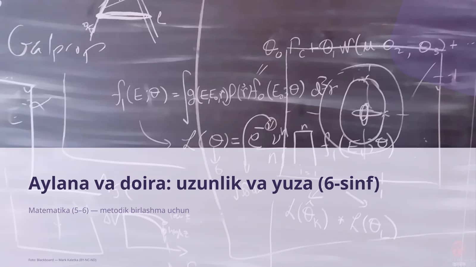 Matematika (5–6) — metodik birlashma uchun 1