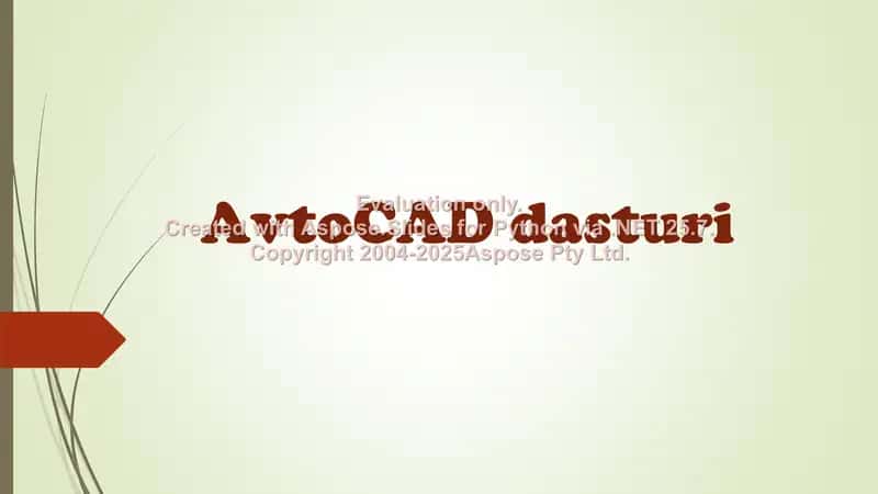 AutoCAD dasturi 1