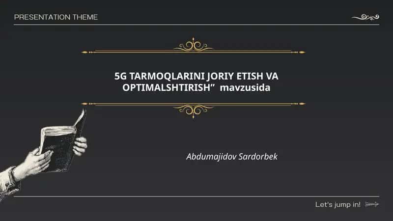 5G TARMOQLARINI JORIY ETISH VA OPTIMALSHTIRISH 1
