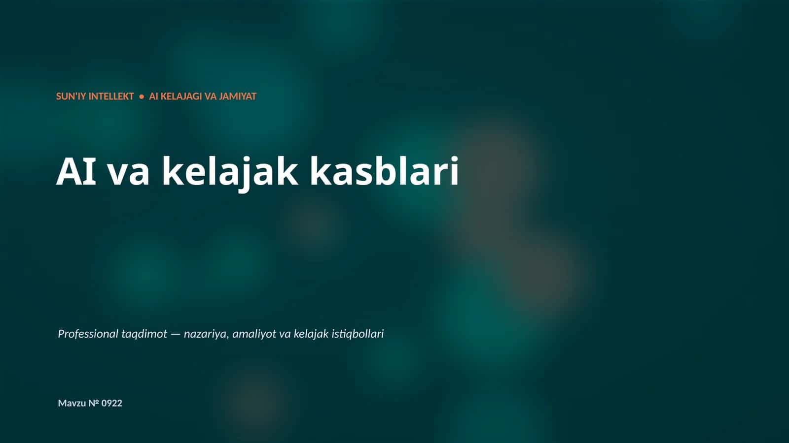 Mavzu № 0922 1