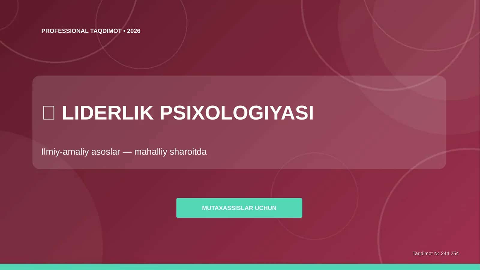 LIDERLIK PSIXOLOGIYASI 1