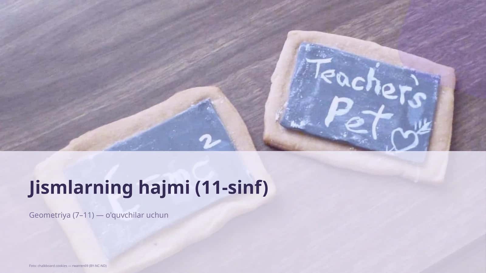 Jismlarning hajmi (11-sinf) 1