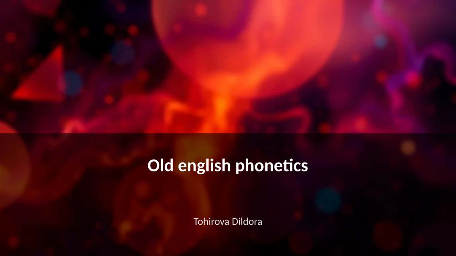 Old english phonetics 1