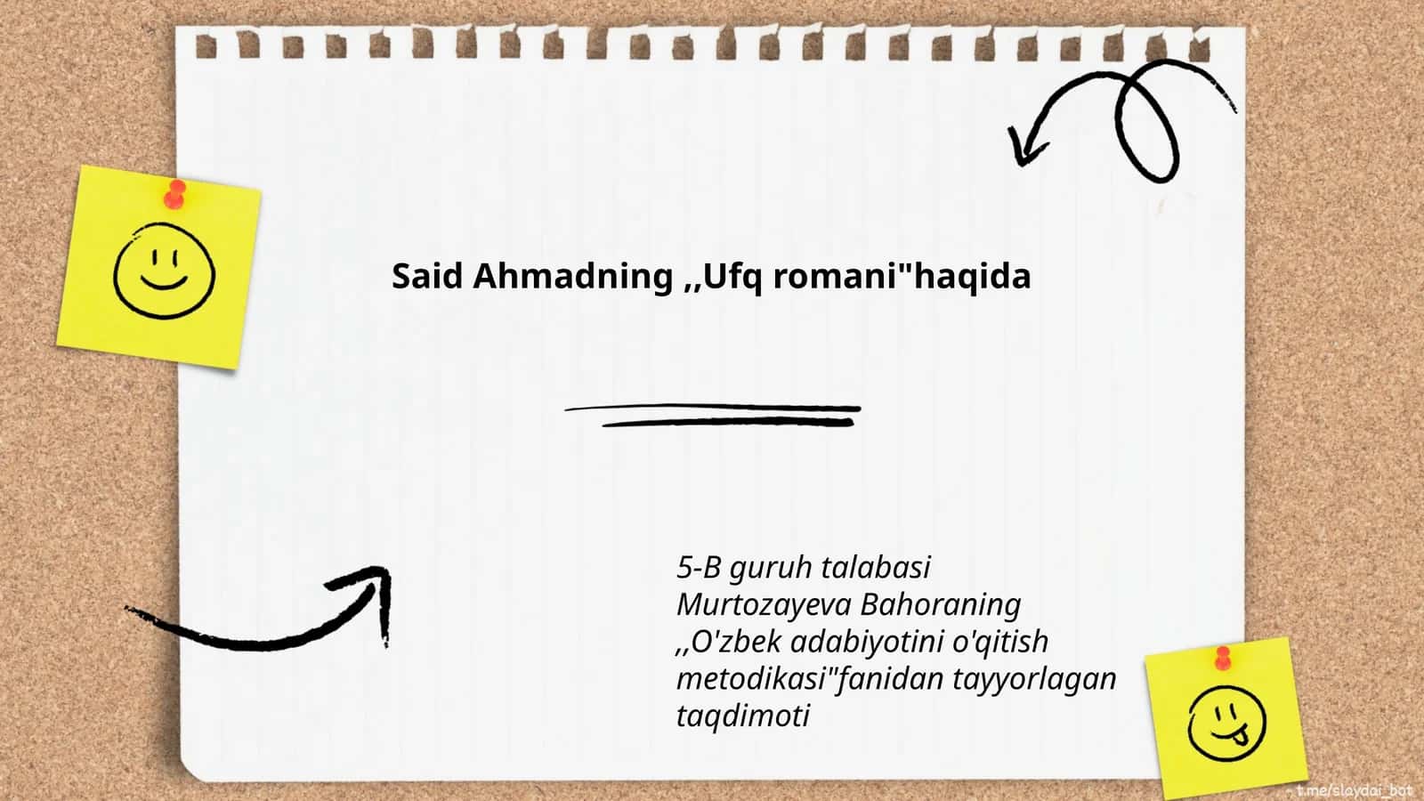 Ufq romani haqida 1