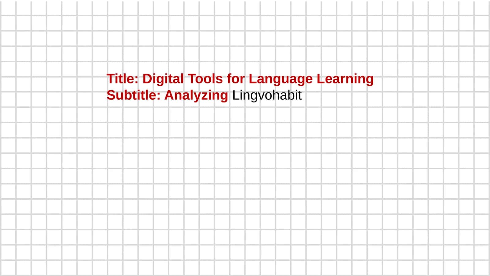 Lingvohabit 1