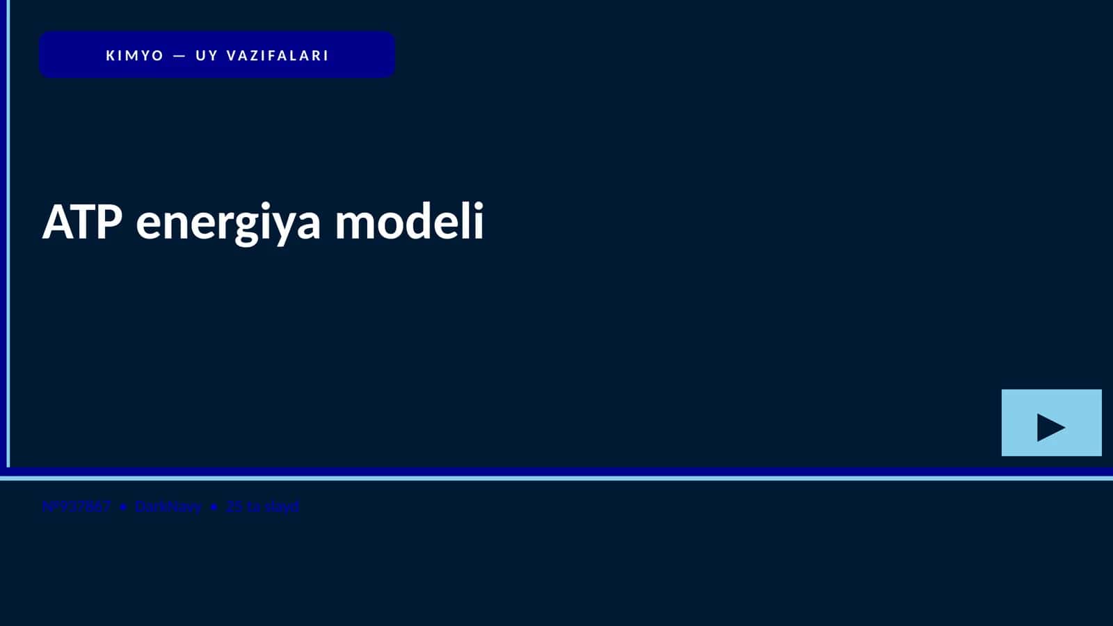 KIMYO — UY VAZIFALARI 1