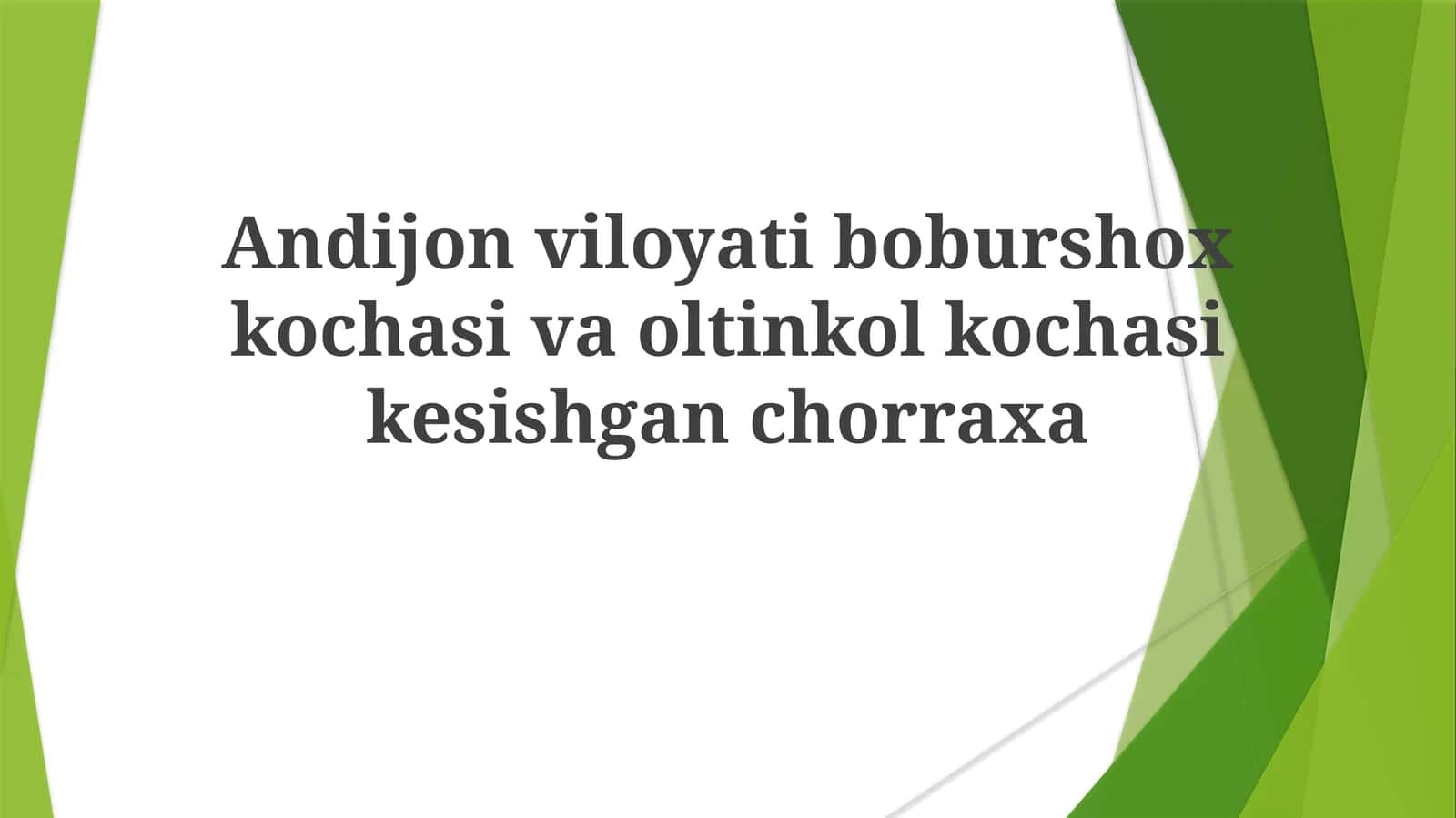 Boburshox/Oltinkol chorrahasi ta'limi 1