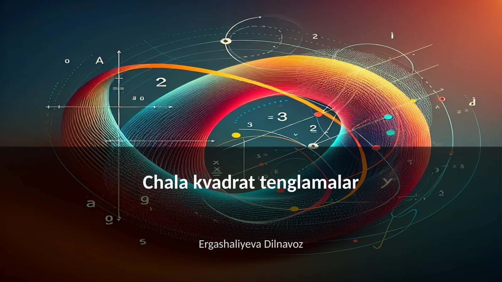 Chala kvadrat tenglamalar 1